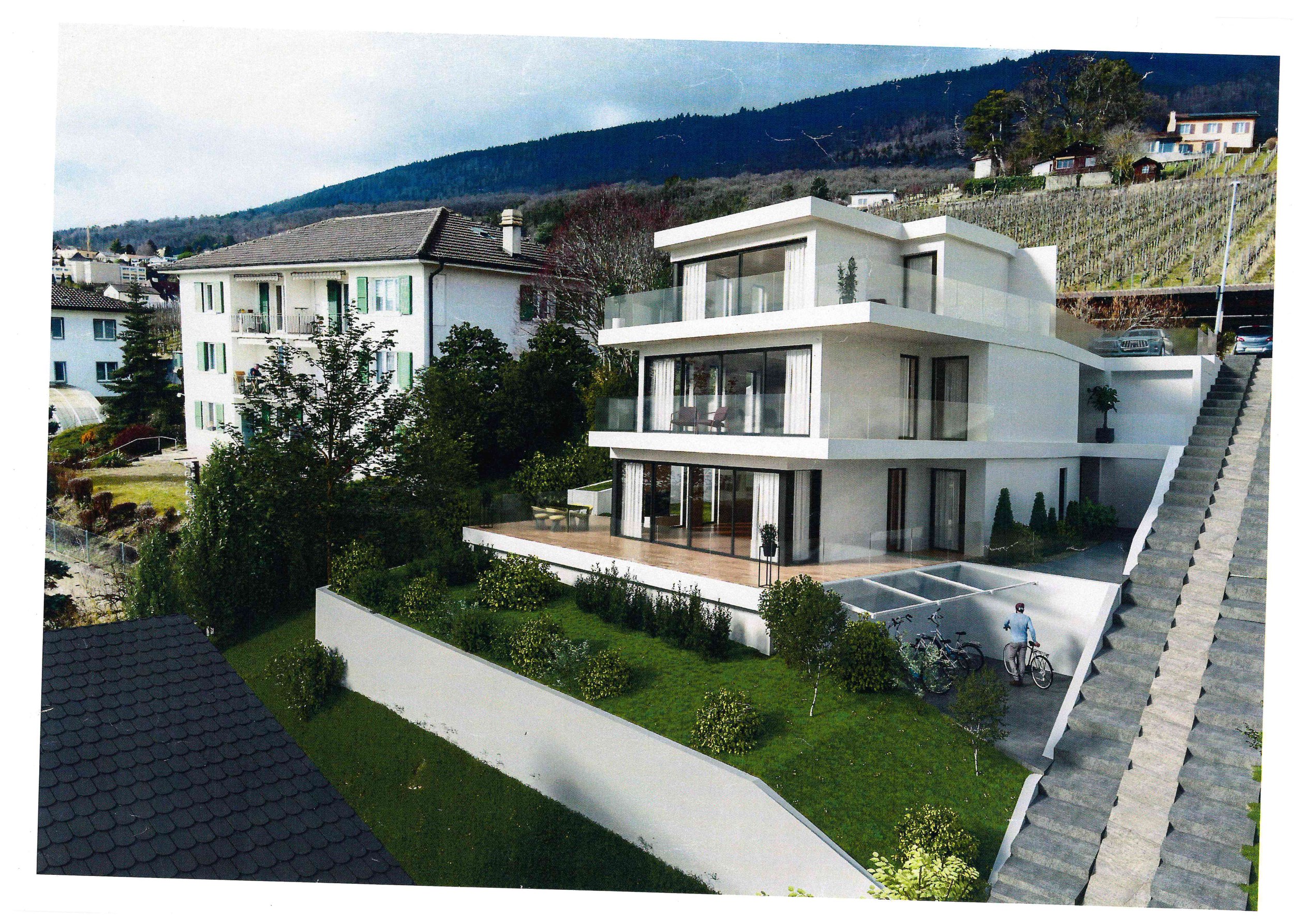 Toiture plate et terrasses – Terrasses